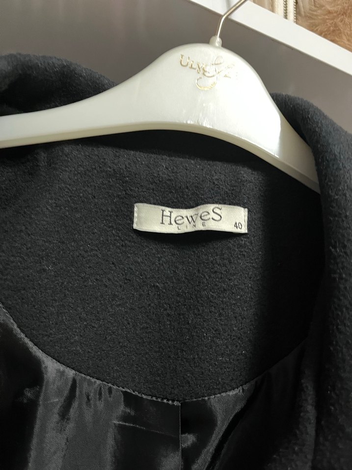 Düğmeli Siyah Uzun Kaban - Görsel 3