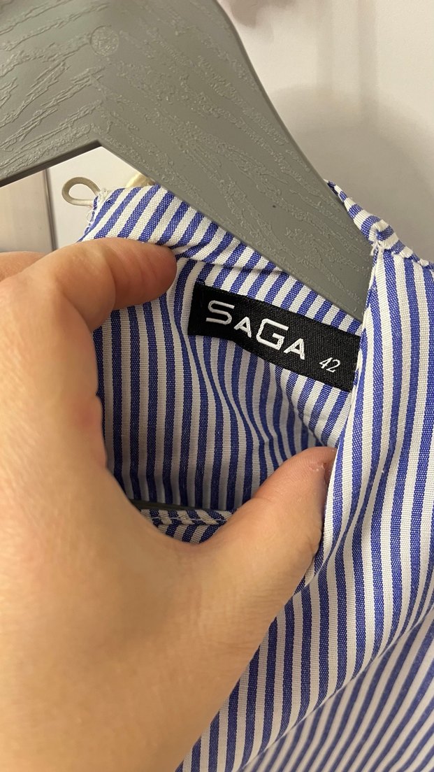 Çizgili Uzun Kollu Hamile Tunik - Görsel 2