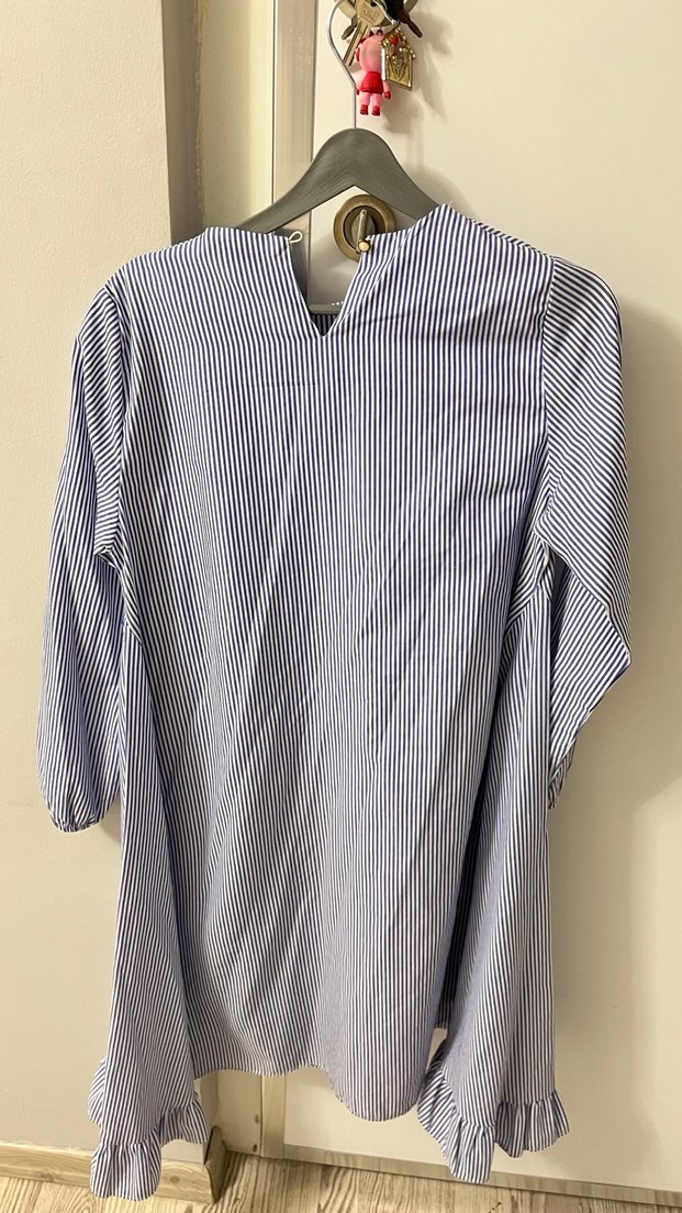 Çizgili Uzun Kollu Hamile Tunik - Görsel 3