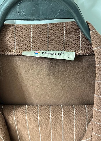 Kadın Kahverengi Düğmeli Midi Blazer - Görsel 2