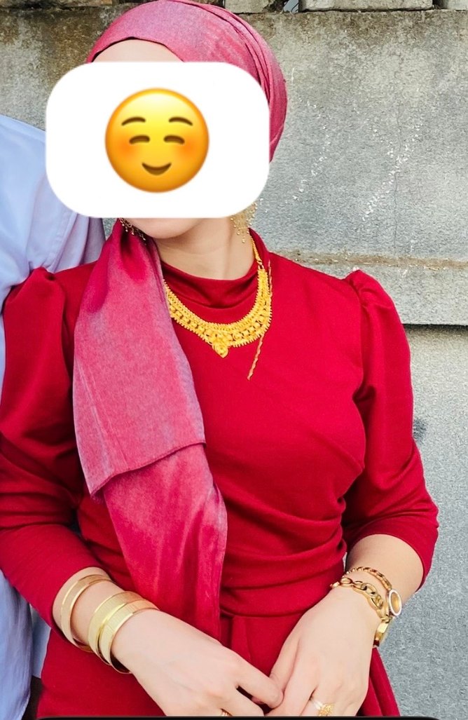 Uzun Kırmızı Drapeli Kadın Elbise - Görsel 3