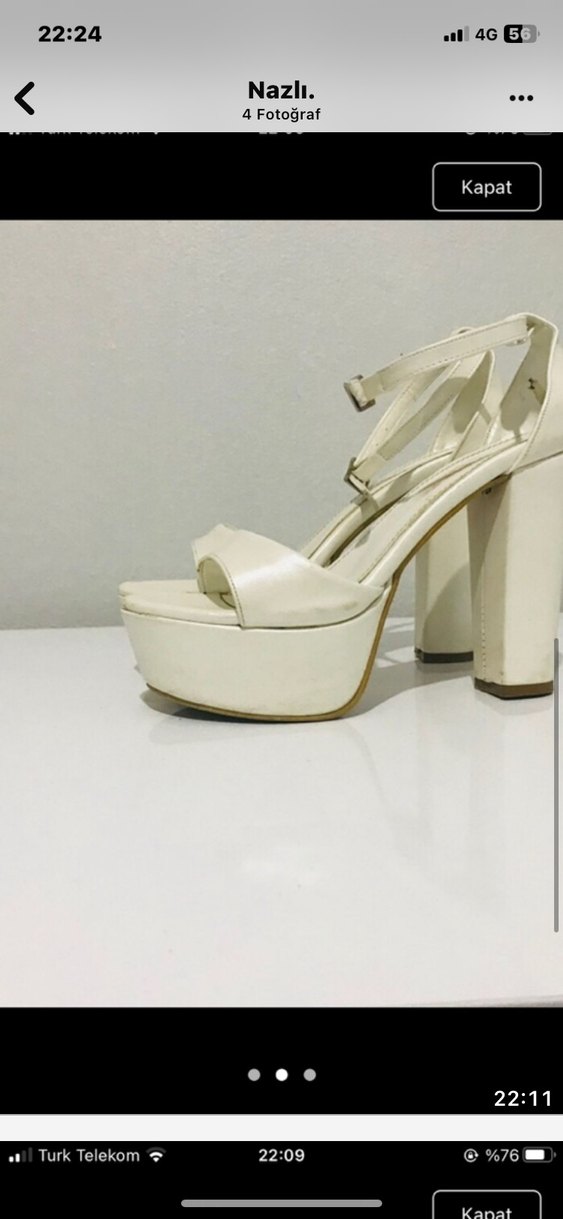 36 numara kadın yüksek topuklu ayakkabı - Görsel 2