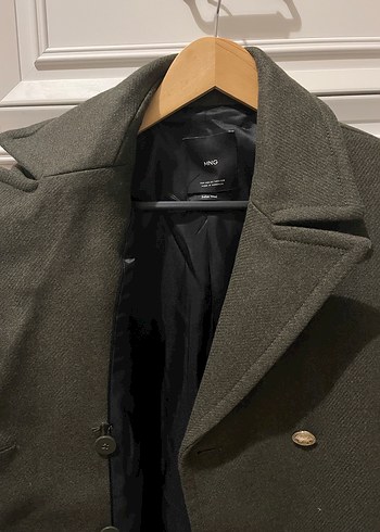 xs Beden Haki Renkli Çift Düğmeli Kaban
