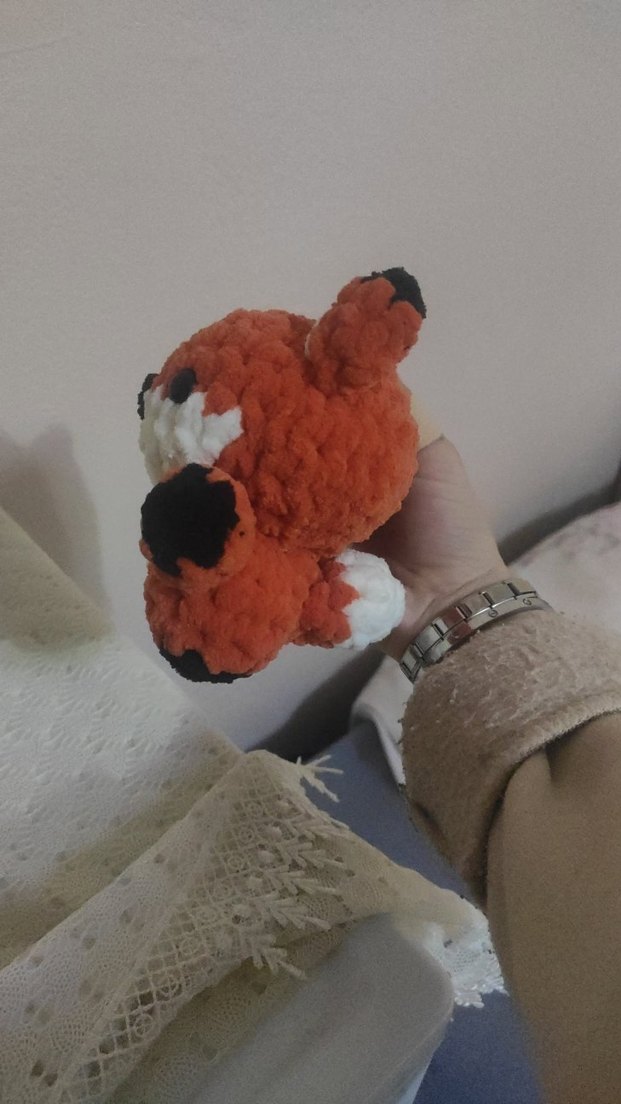 Renkli Kahverengi Peluş Tilki Oyuncak - Görsel 2