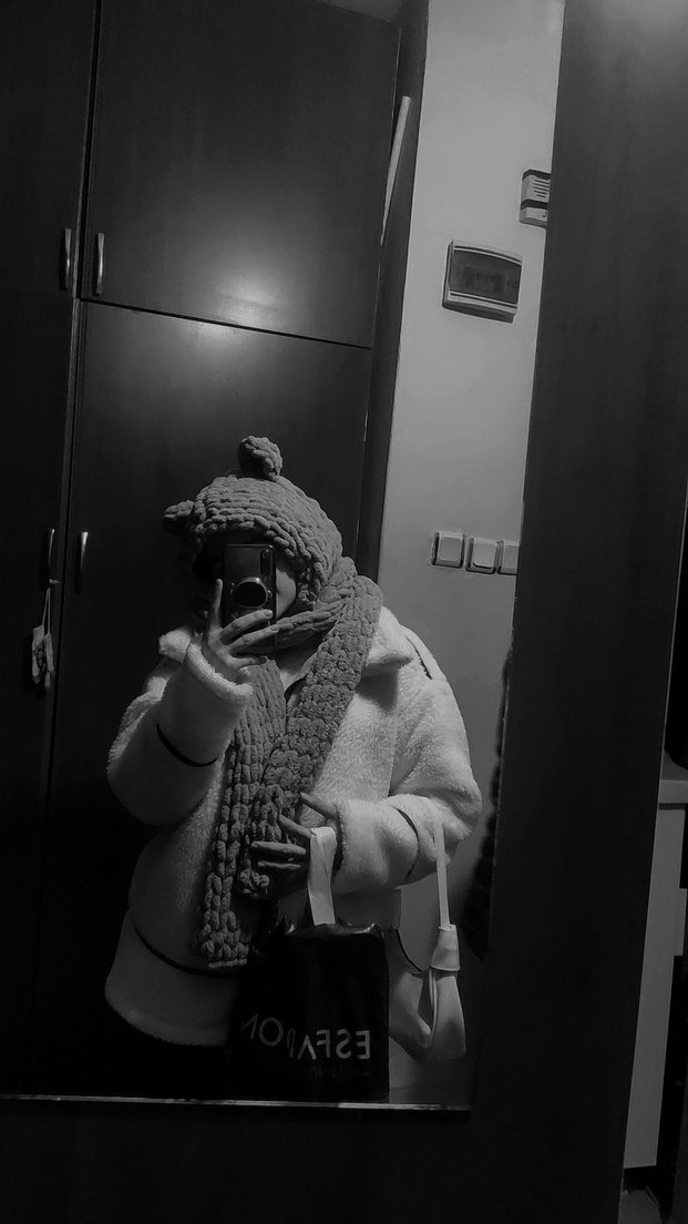 bej Boğazlı Triko Atkı ve Şapka Seti - Görsel 3