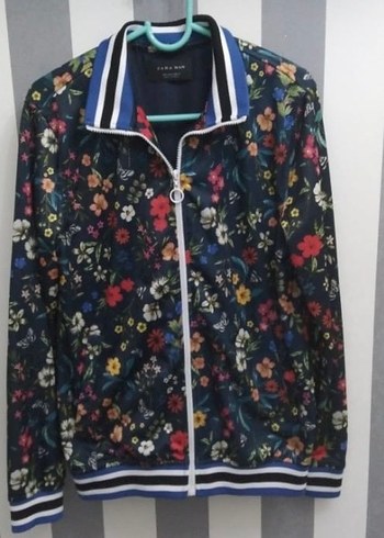Zara Çiçek Desenli Fermuarlı Kadın Ceket
