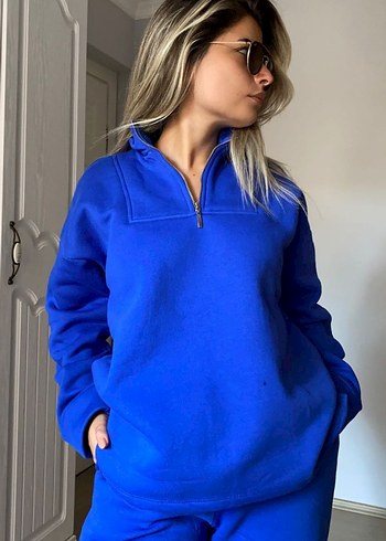 son adet 3 iplik Kadın Mavi  Eşofman Takımı lütfen ölçü sormayin - Görsel 2