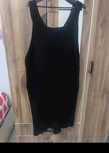 Siyah Midi Ofis Elbisesi - Görsel 2