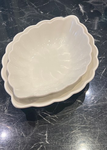 Beyaz Deniz Kabuğu Şeklinde Yemek Kabı Seti - Görsel 3