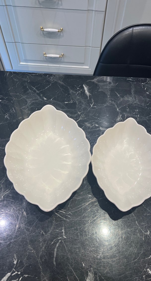 Beyaz Deniz Kabuğu Şeklinde Yemek Kabı Seti - Görsel 2