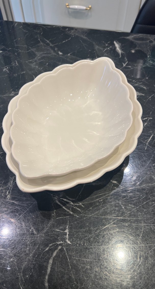 Beyaz Deniz Kabuğu Şeklinde Yemek Kabı Seti - Görsel 3