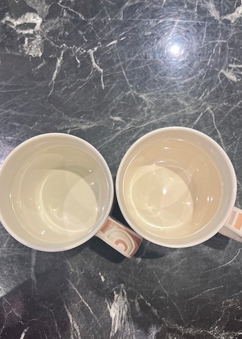 Pastel Kahverengi Desenli Seramik Kupa - Görsel 4