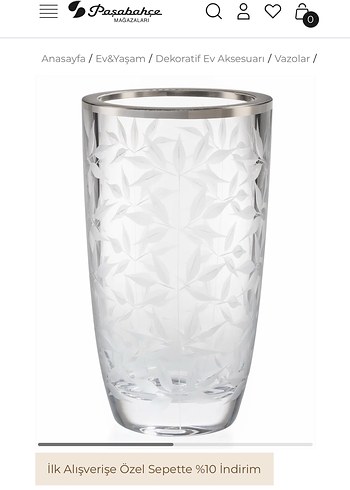 Paşabahçe Yaprak Desenli Gümüş Kenarlı Cam Bardak - Görsel 3