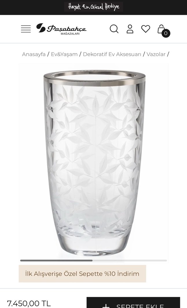 Paşabahçe Yaprak Desenli Gümüş Kenarlı Cam Bardak - Görsel 3