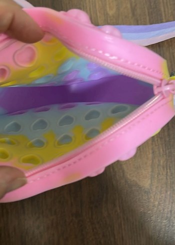 Renkli Kalp Şeklinde popit Çanta - Görsel 4