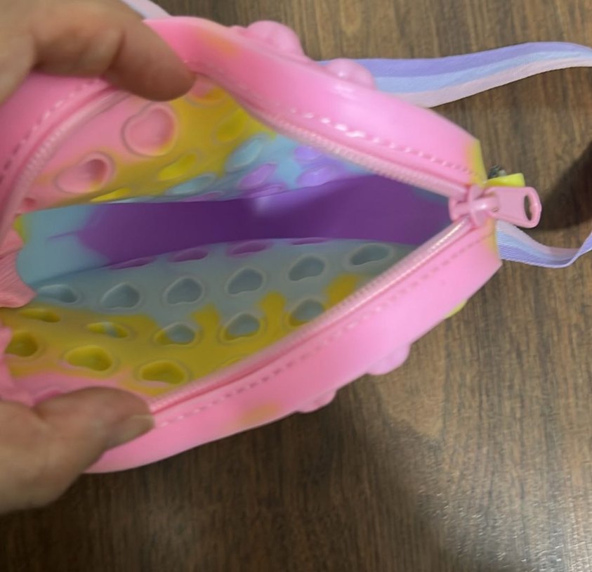 Renkli Kalp Şeklinde popit Çanta - Görsel 4