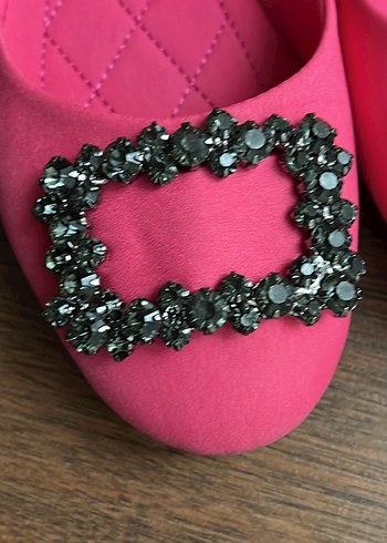 Pembe Tokalı Kadın Düz Ayakkabı - Görsel 3