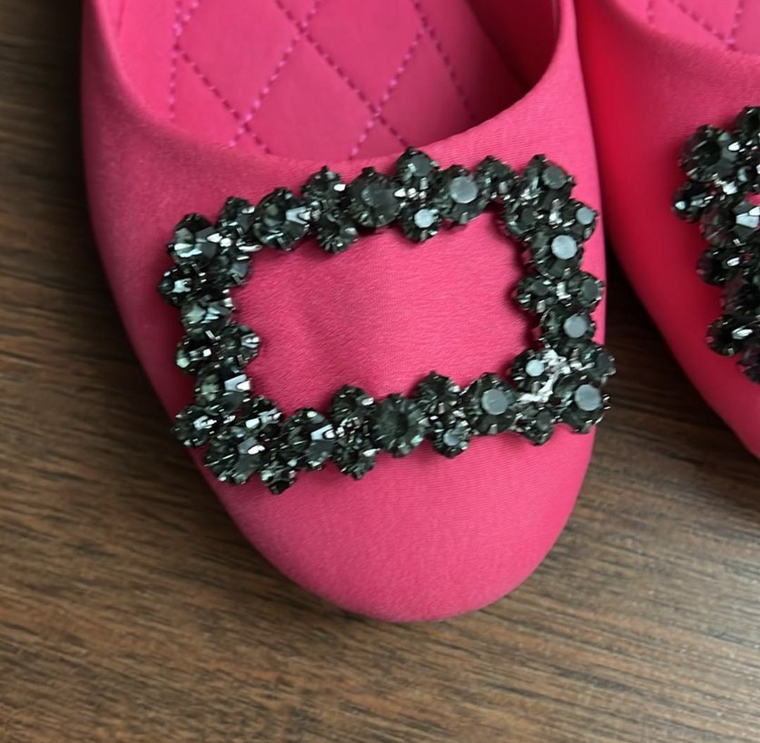 Pembe Tokalı Kadın Düz Ayakkabı - Görsel 3