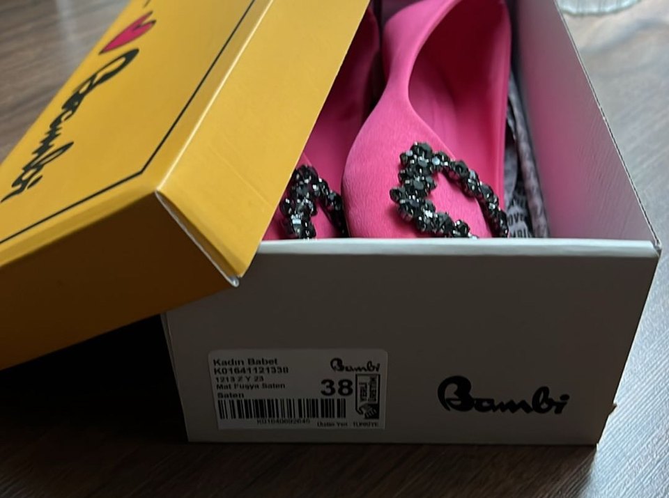 Pembe Tokalı Kadın Düz Ayakkabı - Görsel 5