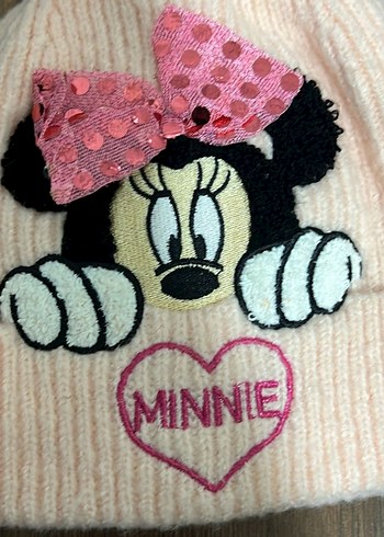 Pembe Minnie Nakışlı Çocuk Bere - Görsel 2