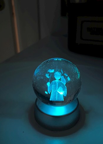 Harry potter Altın ve Gri Kristal Küre Lambası - Görsel 5