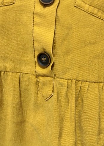 Hardal Uzun Kollu kız çocuk elbise - Görsel 6