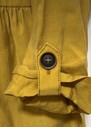 Hardal Uzun Kollu kız çocuk elbise - Görsel 5