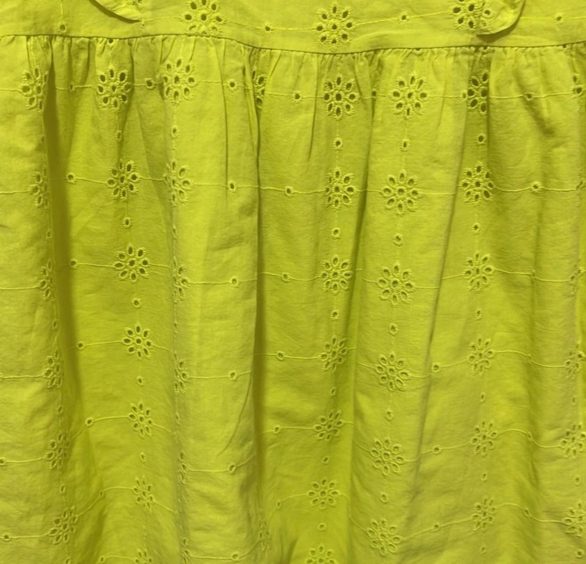 Fıstık yeşili Nakışlı Fırfırlı Kız Elbisesi - Görsel 3