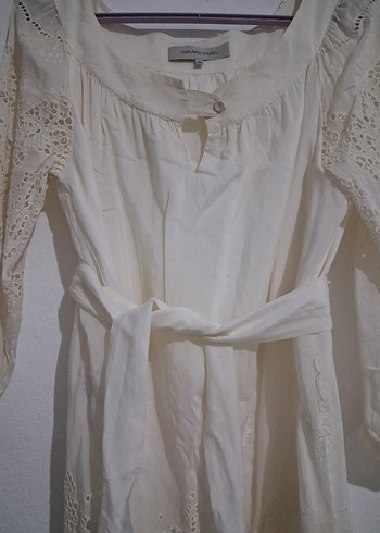 Bohem Midi Beyaz Kadın Elbise - Görsel 2