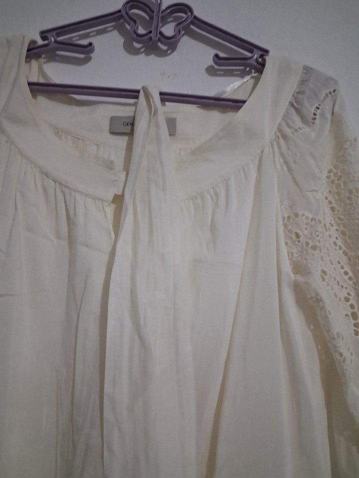 Bohem Midi Beyaz Kadın Elbise - Görsel 3