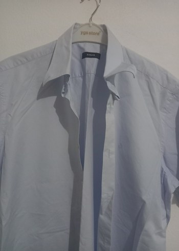 Erkek Mavi Kısa Kollu Gömlek - Görsel 2