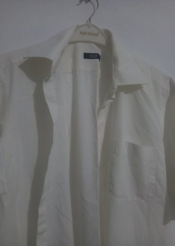 Krem Kısa Kollu Erkek Gömlek - Görsel 3