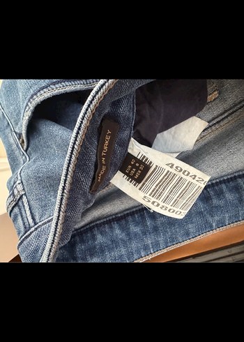 Sıfır Kadın Mavi Kot Pantolon - Kemerli, Normal Boy - Görsel 3