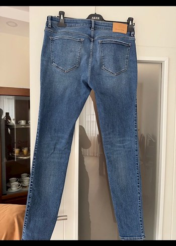 Sıfır Kadın Mavi Kot Pantolon - Kemerli, Normal Boy - Görsel 2