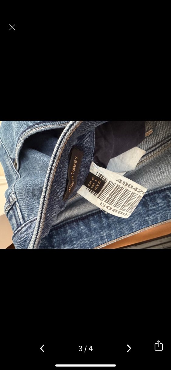 Sıfır Kadın Mavi Kot Pantolon - Kemerli, Normal Boy - Görsel 3