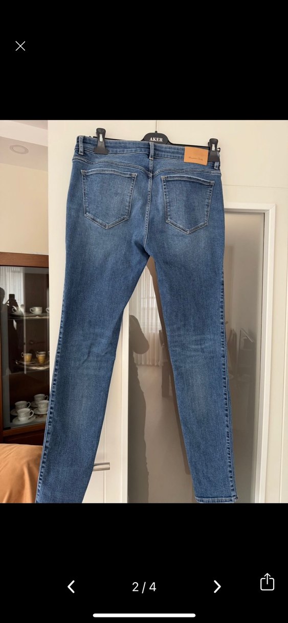 Sıfır Kadın Mavi Kot Pantolon - Kemerli, Normal Boy - Görsel 2