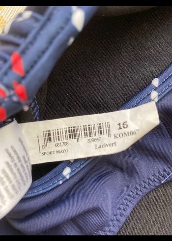 Kom lacivert Strappy Kadın Mayo - Görsel 3