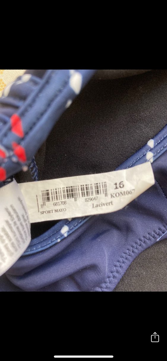 Kom lacivert Strappy Kadın Mayo - Görsel 3