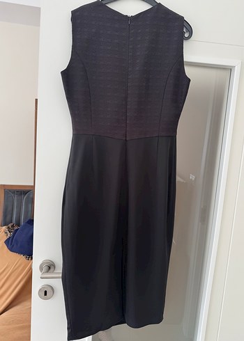 İpekyol sıfır Siyah Piliseli Midi Ofis Elbisesi - Görsel 2