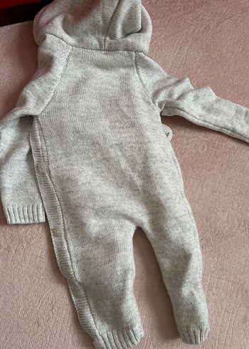 Gri Nakışlı Örgü Kedi Tulumu - Görsel 3