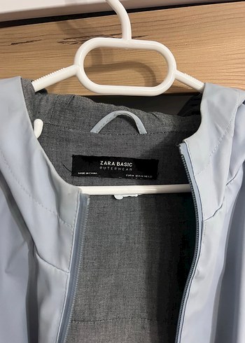 Gri Midi Kadın Yağmurluk Kapüşonlu - Görsel 9