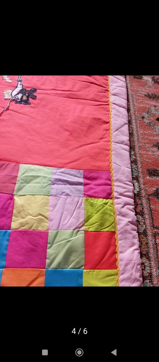 Çocuklar için renkli işlemeli battaniye - Görsel 3