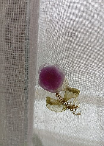 İşlemeli Beyaz tül - Görsel 2