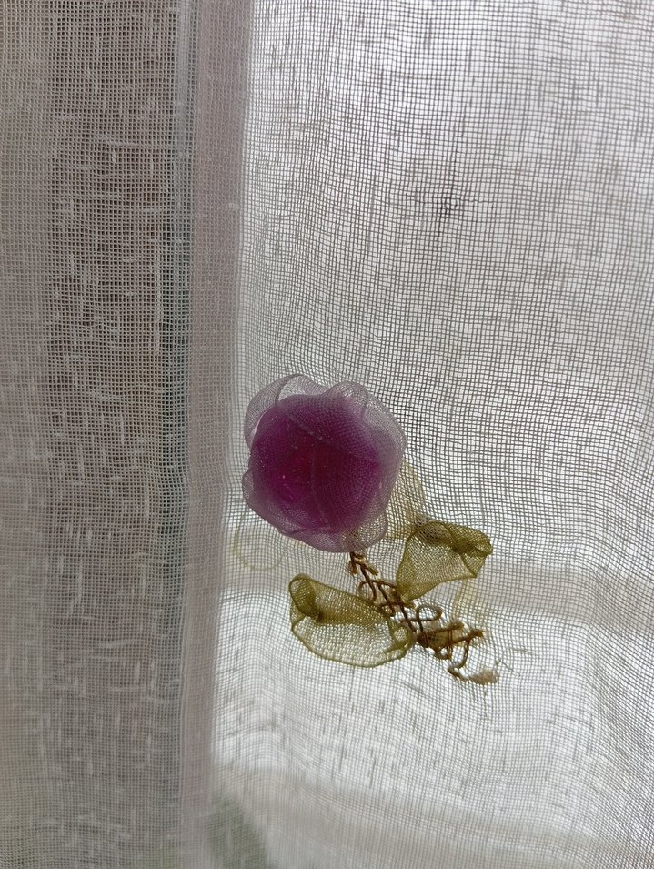 İşlemeli Beyaz tül - Görsel 2