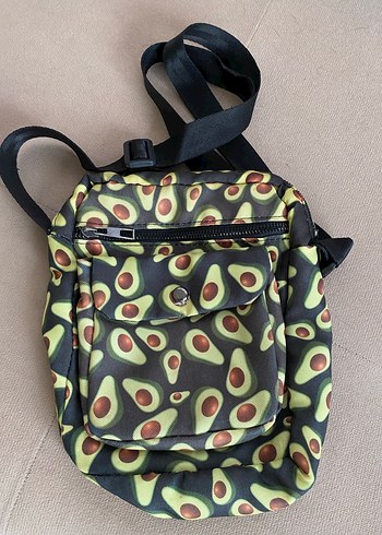 Kadın Çok Bölmeli Avokado Desenli Çapraz Çanta - Görsel 2