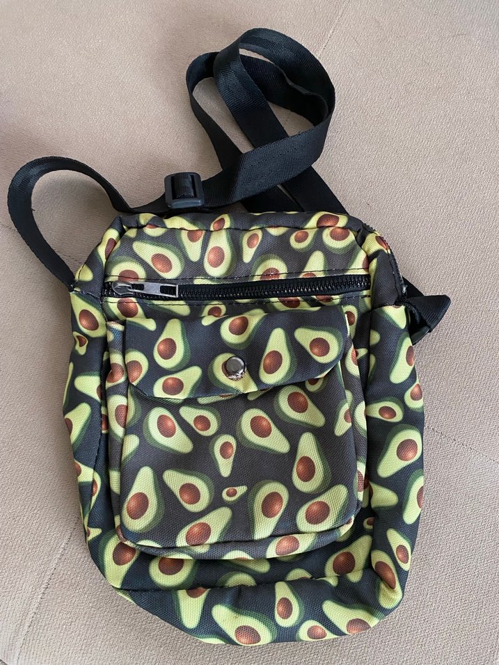 Kadın Çok Bölmeli Avokado Desenli Çapraz Çanta - Görsel 2