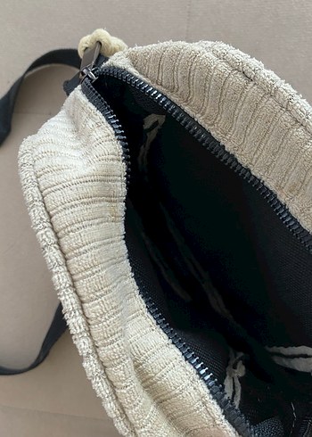 Beyaz Örgü Kadın Çapraz Çanta - Görsel 2