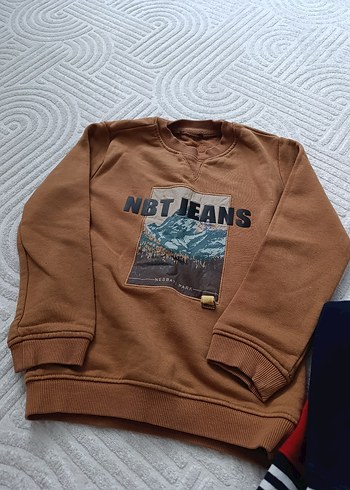 Kapüşonlu Fermuarlı Koyu Kahverengi Sweatshirt - Görsel 2