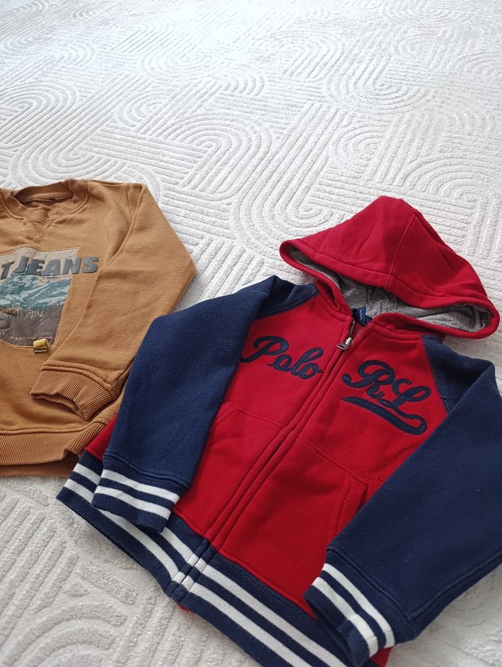 Kapüşonlu Fermuarlı Koyu Kahverengi Sweatshirt - Görsel 3