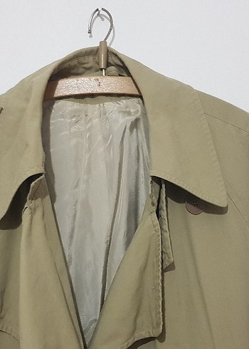 Bej Erkek  Uzun Keten Trençkot - Görsel 2